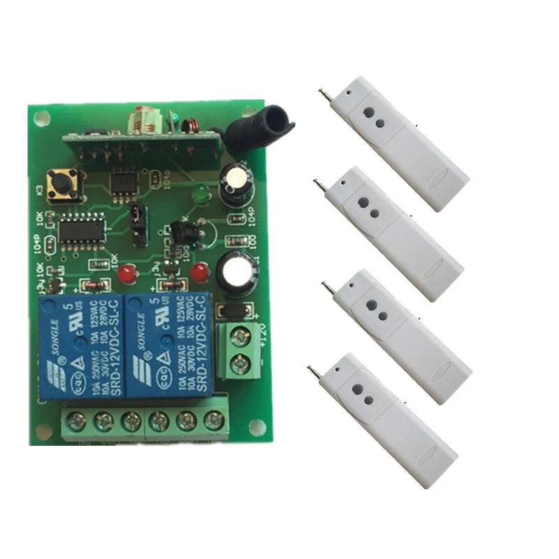DC12V24V 2 CH беспроводной пульт дистанционного управления переключатель с 3000 метров
