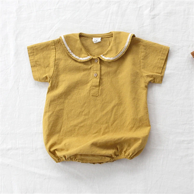 

Newborn baby summer romper baby short sleeve rompers infant boys jumpsuit toddler girls overalls children onesie 0-24m