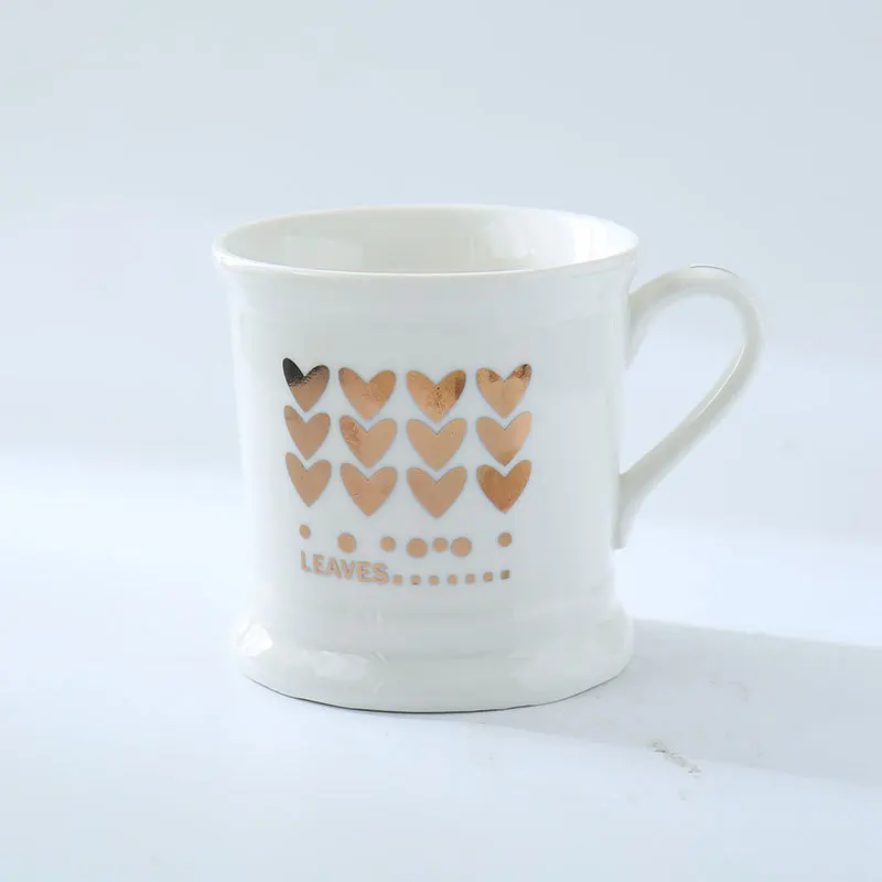 NEW Creative Vintage Gold Love Ceramic Coffee Mug Porcelain Juice Drinking Water Milk Tea Cup Gift for Friend Couple | Дом и сад
