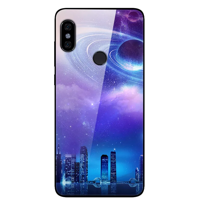 01 Для Xiaomi Redmi Note 6 Pro Чехол из закаленного стекла с изображением планеты космос, стеклянный чехол для задней панели для Xiaomi Redmi Note 6 Pro Note6 Pro - Цвет: 01