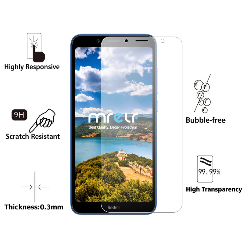Закаленное стекло для Xiaomi Redmi 7 7A защита экрана 2.5D телефон защитное