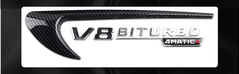 2 шт. V8 BITURBO автомобиль крыло наклейки для Mercedes Benz AMG C-class E-class S-class E63 E63S