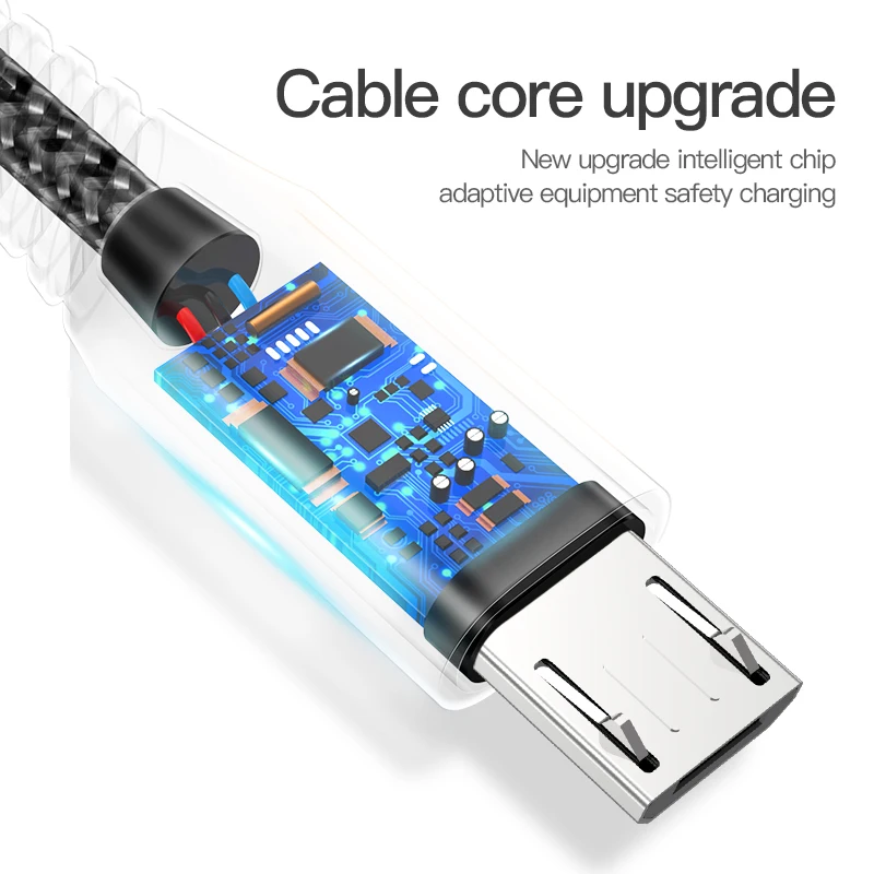 TOTU Micro USB кабель для быстрой зарядки данных зарядный Microusb Samsung Xiaomi Redmi Android