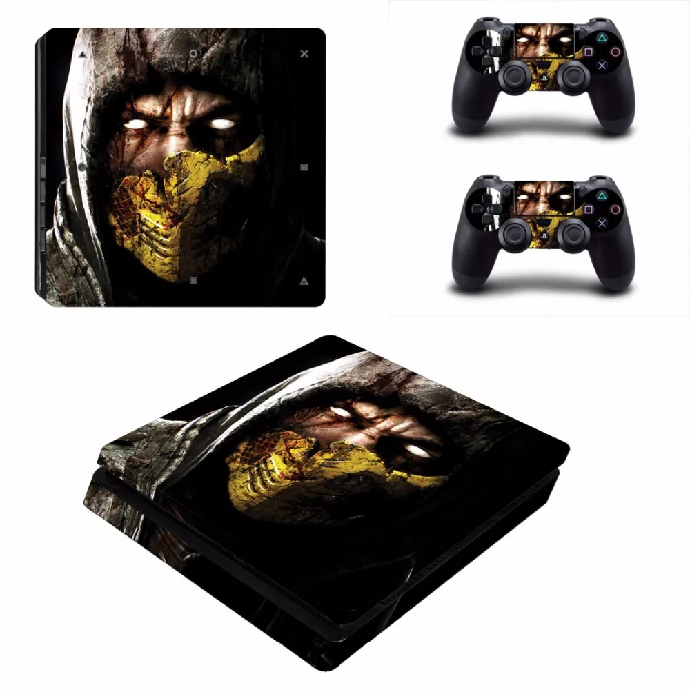Игра Mortal Kombat PS4 тонкая кожа Наклейка для sony playstation 4 консоли и 2 контроллеров PS4 Slim Skins Наклейка виниловая