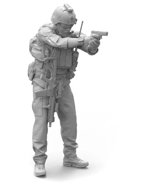 Масштаб 1/35 современные американские солдаты ручные пистолеты Миниатюрные