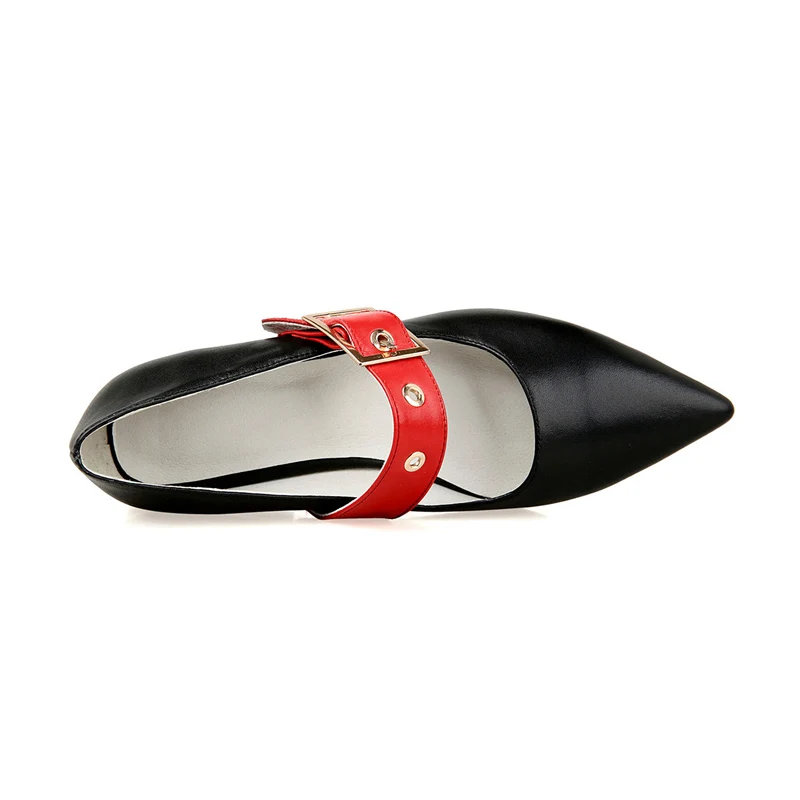 Весна/осень с острым носком Мэри Джейн женская обувь высота 3 см Квадратные