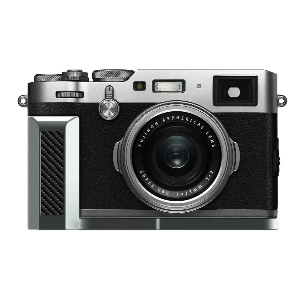Алюминиевая Рукоятка Кронштейн быстросъемная l-пластина для FUJI X100F FUJIFILM X 100F X100T с углеродным фильтром/крестообразная пластина наклейка