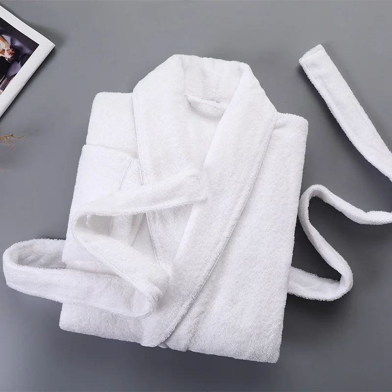 WHITE Bathrobe Women Winter Hooded Thicken Nightgowns Bathrobe Women Pajamas Bath Towel Fleece Warm Robe Sleepwear Womens Robes White - Цвет: WHITE