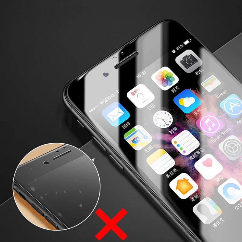 Mousmi для iPhone 7 6 стекло 3D полное покрытие мягкое боковое Защитное 6s 8 Plus X Закаленное