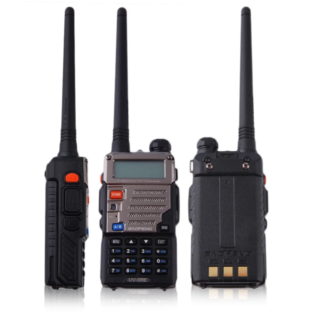 Baofeng BF-UV-5RE полностью черная рация Любительская двухсторонняя рация Vhf Uhf Двухдиапазонная радиоприемная рация для охоты в Москву