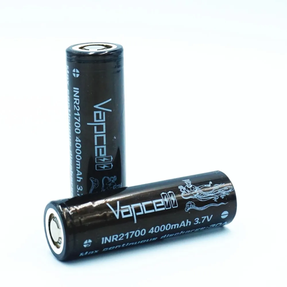 2 шт. VAPCELL INR21700 4000 мАч INR 21700 литиевая батарея 30 А высокомощный Электрический