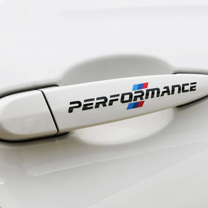 4 шт. стикер на дверную ручку автомобиля M Performance Decor автомобильные стикеры s для BMW