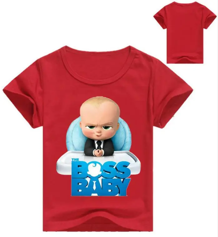 BOSS BABY/детская одежда Топ для девочек и мальчиков короткие футболки для подростков, повседневные рубашки для малышей, костюм детская одежда, футболка, топы