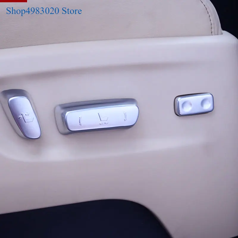 Крышка отделки кнопки регулировки сиденья для автомобиля Toyota Alphard Vellfire AH30 из ABS-пластика с хромированием внутренней части, 5 штук.