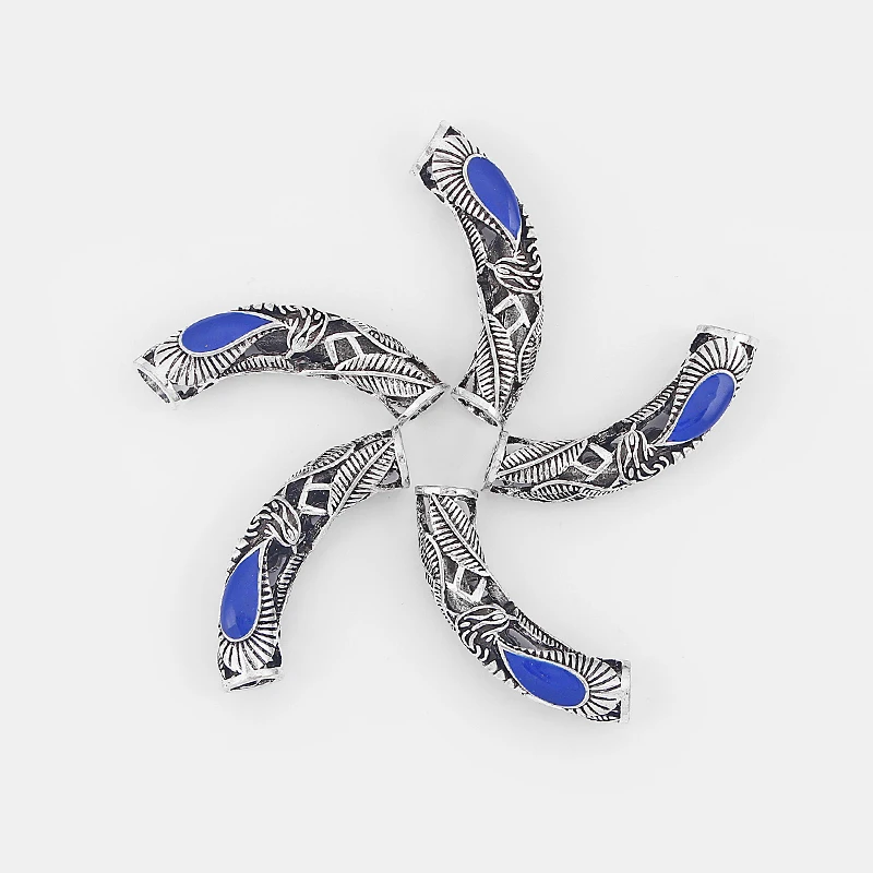 5 шт. эмаль изогнутая прокладка трубки полые для 6 мм кожаный шнур ювелирных