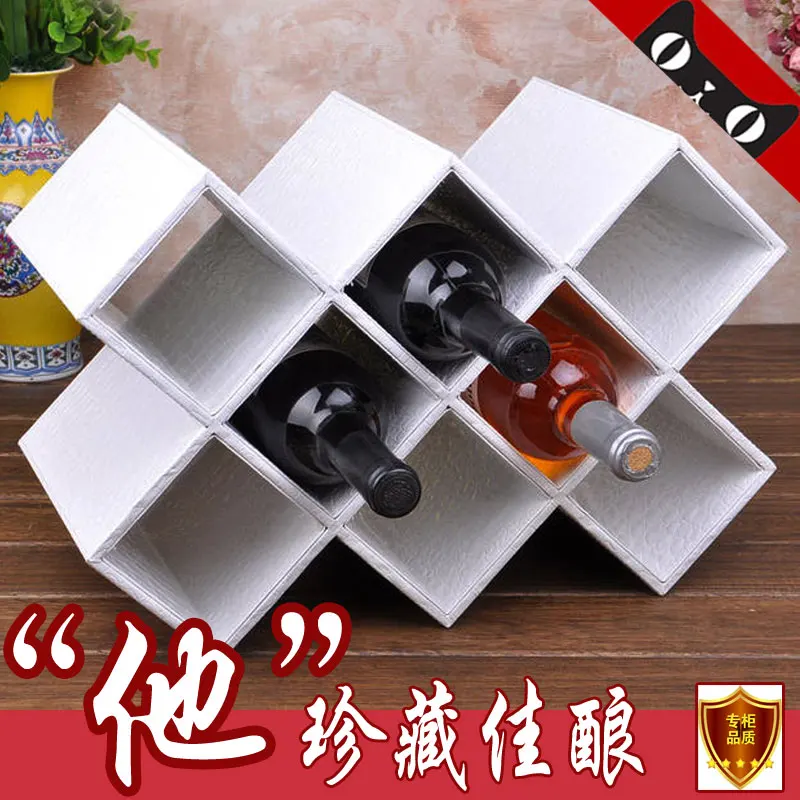 Винная стойка Pan Ya с орнаментом деревянная витрина для винных бутылок