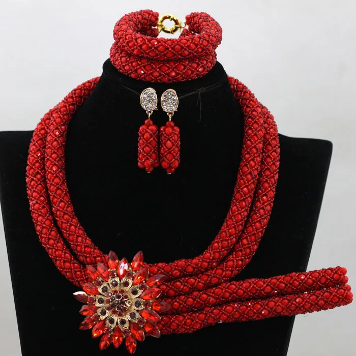 Свадебные Ювелирные наборы с кристаллами желтые африканские бусины ювелирный