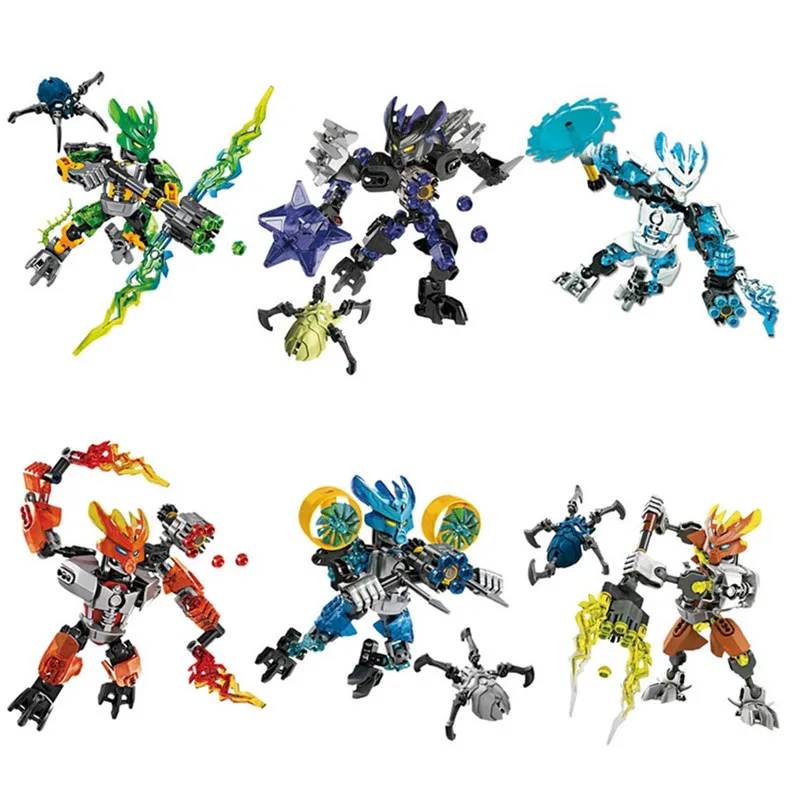 BIONICLE джунгли рок вода земля ледяной огонь фигурки 706 строительные блоки игрушки