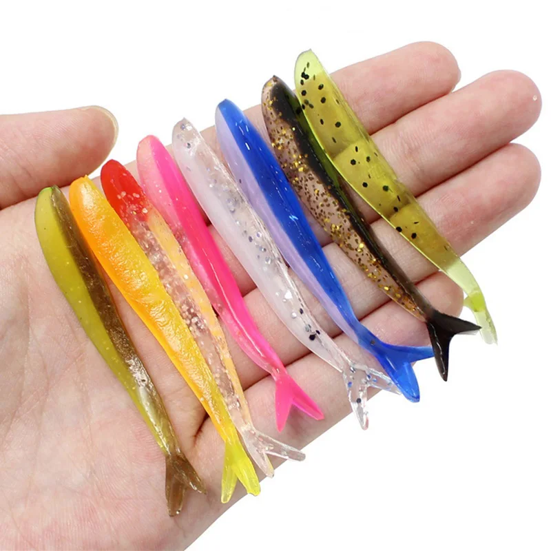 5 шт./лот искусственная рыболовная приманка Мягкая бионическая рыба с запахом