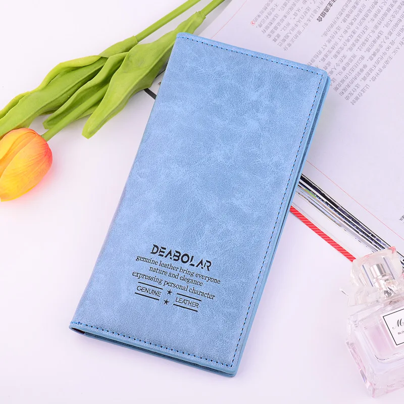 Модный женский длинный кошелек ультратонкий клатч из искусственной кожи
