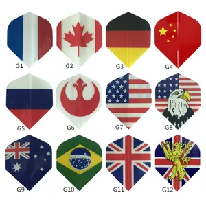 Модель Cavalier 6030 шт. с национальным флагом Дротика s Flight смешанный стиль для профессиональной мягкой и стальной Дротика s Аксессуары для игры в Дартс