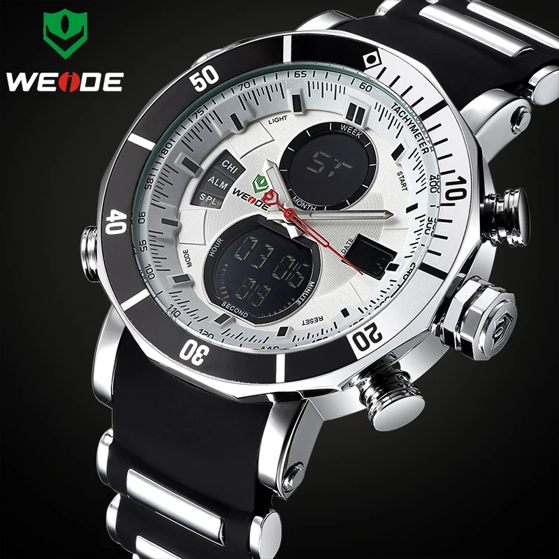 Часы наручные WEIDE мужские цифровые аналоговые роскошные спортивные армейские