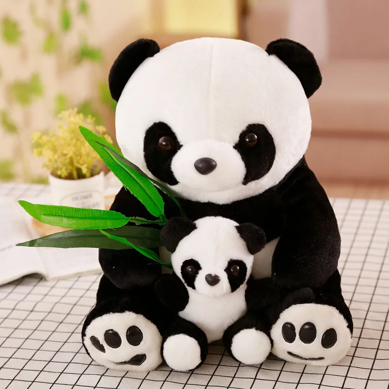 Pandas Мягкая кукла с бамбуковой милой пандой для мамы и сына милая плюшевая игрушки