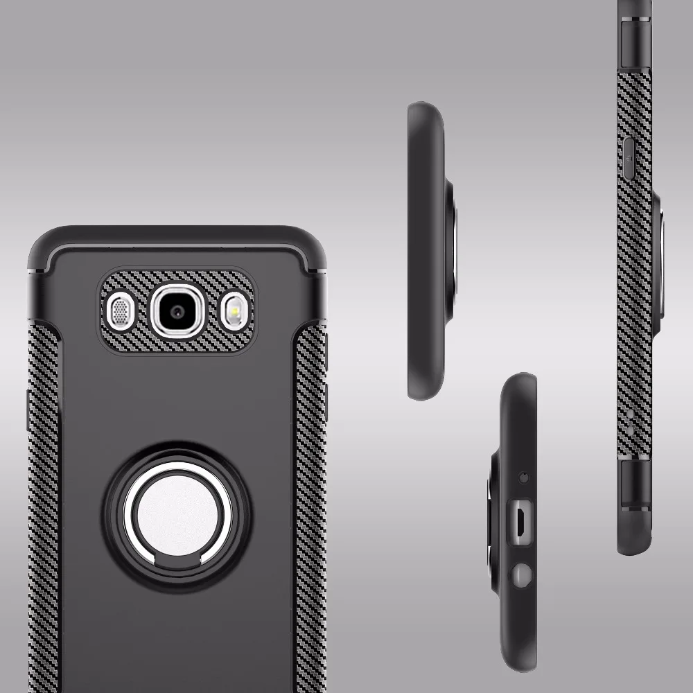 Coque для samsung Galaxy J3 J330 J5 J530 J7 J730 J3 J5 J7 жесткий Гибридный Пластиковый Чехол комбинированный Броня с магнитным кольцом крышка