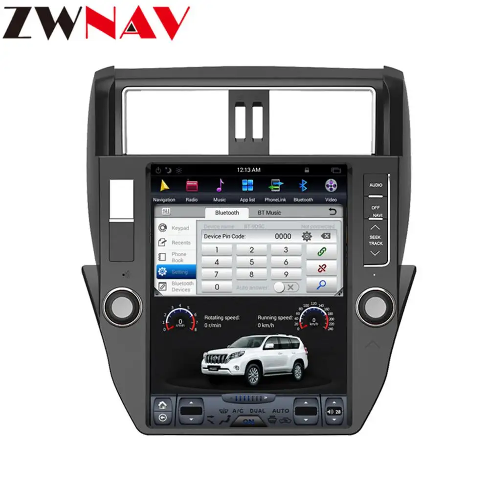Tesla экран для TOYOTA LAND CRUISER Prado 150 2010 2017 GPS Android 9 Автомобильный мультимедийный плеер