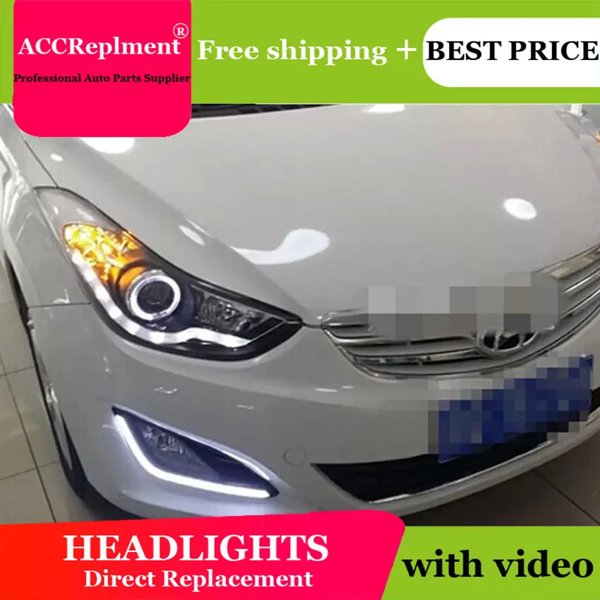 Авто. PRO для фары автомобиля Hyundai elantra 11-16 Светодиодный Свет Руководство DRL + Q5 би