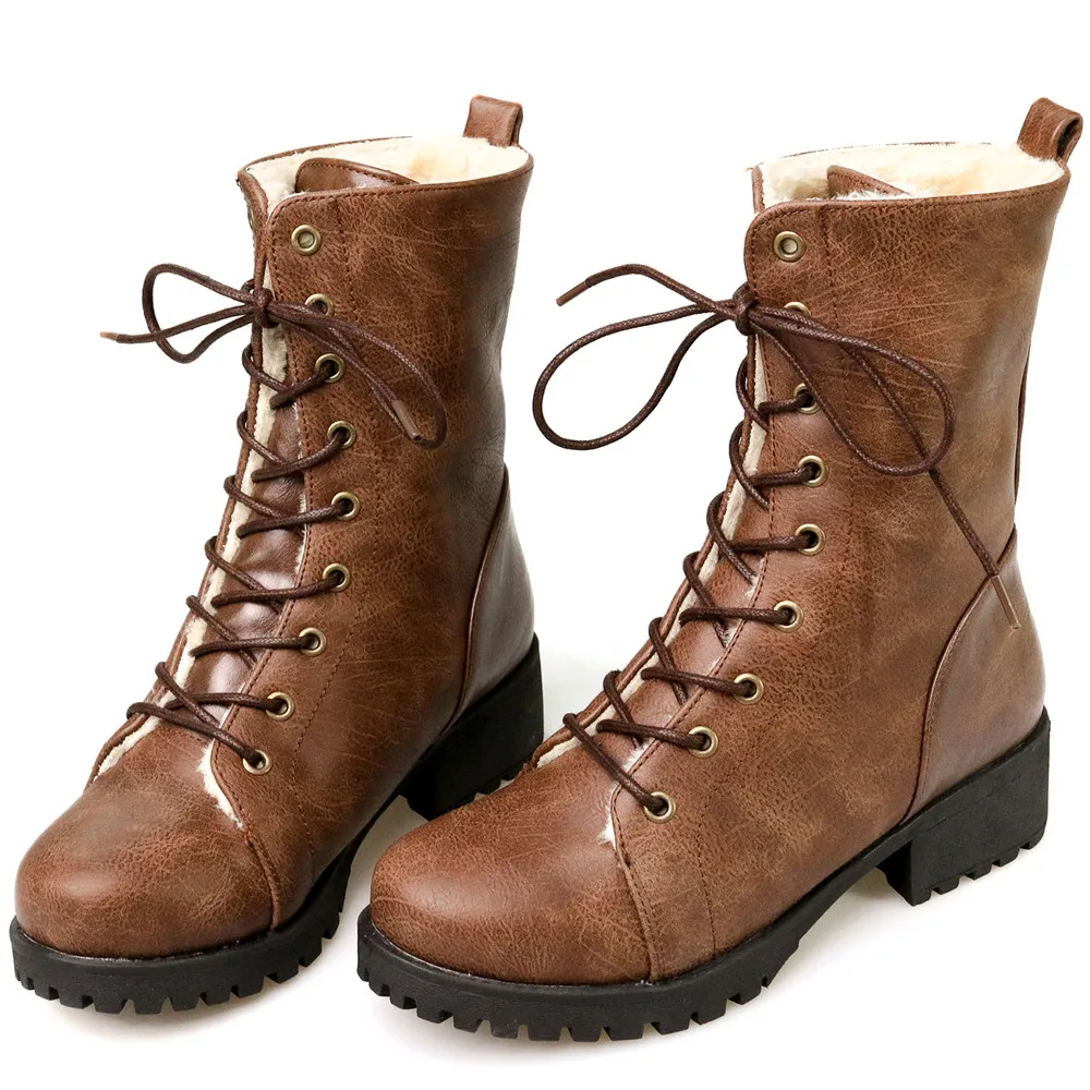 Новинка черные кожаные ботильоны для женщин осенне зимняя обувь из хлопка теплые зимние ботинки женские в