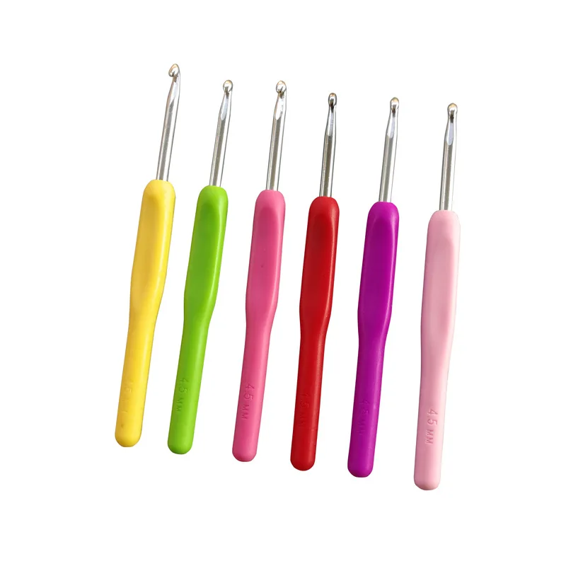 8 размеров мягкие пластиковые ручки домашний алюминий DIY вязание крючком Вязание