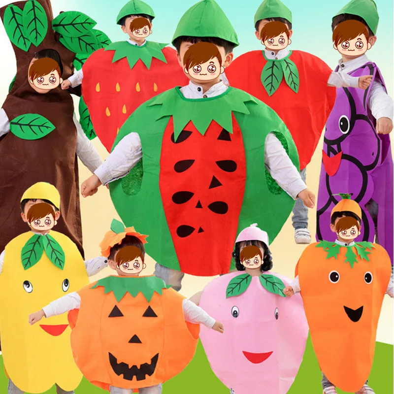 Модные детские костюмы с фруктами для мальчиков и девочек Одежда