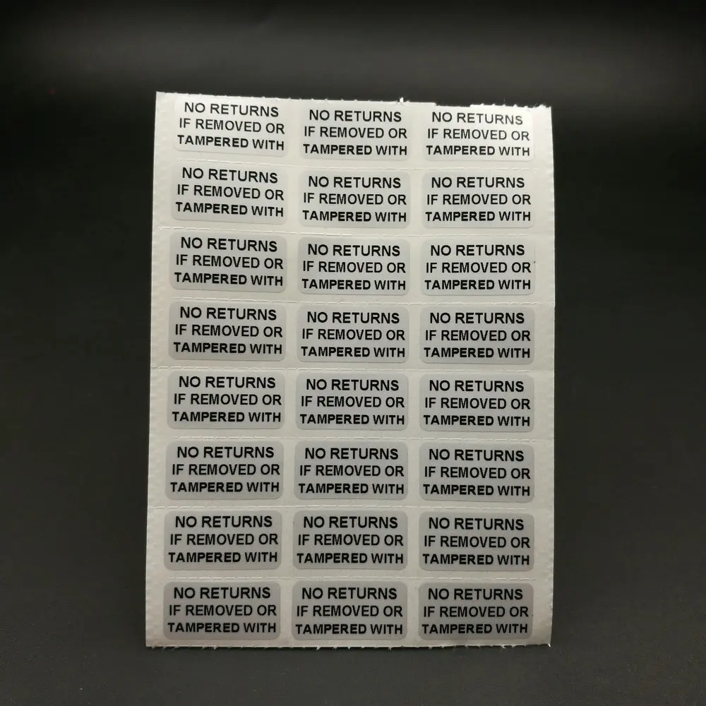 100 шт. гарантия наклейка без возврата При снятии или закалении с 0 78x0 39 дюйма (20x10