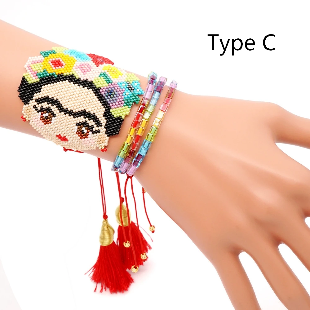 JOYE унисекс летние пляжные радужные винтажные женские браслеты из бисера Boho String очаровательный браслет тканые ювелирные изделия браслет мужской браслет