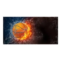 novelty fire ice basketball swimming sport towel men beach travel bathroom towels for bath pool dad football camping gifts 140cm