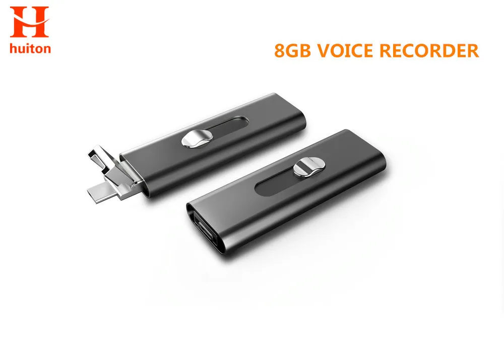 Новинка микродиктофон 8 ГБ металлический материал с двумя слотами USB долгое время