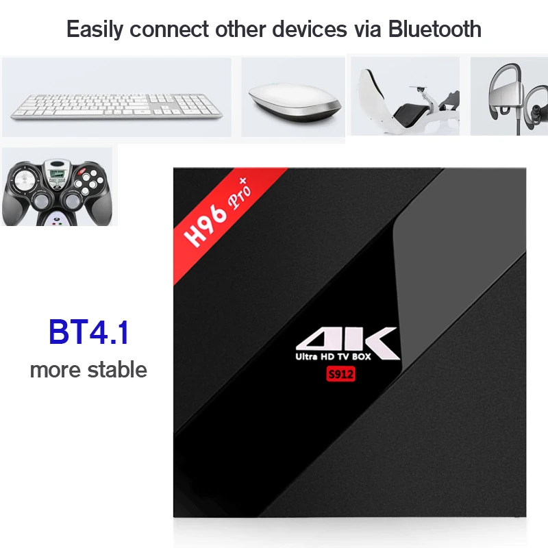 Android 7,1 ТВ приставка H96 Pro Plus 2 Гб ОЗУ 16 Гб ПЗУ ТВ приставка Amlogic S912 2,4G/5 ГГц wifi BT 4,1 4K H.265 медиаплеер h96 pro