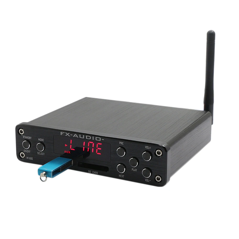 FX аудио M 160E 160 Вт * 2 Bluetooth 4 0 цифровой усилитель Вход USB/SD/AUX/PC USB проигрыватель без