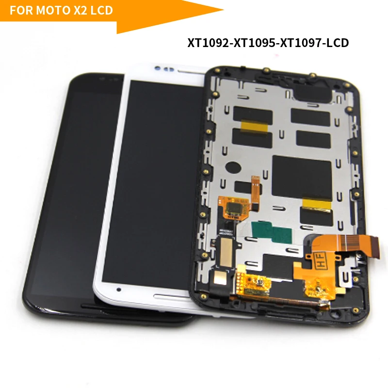 Для Motorola Moto X + 1 X2 XT1092 XT1095 XT1097 ЖК экран с сенсорным экраном дигитайзер рамкой