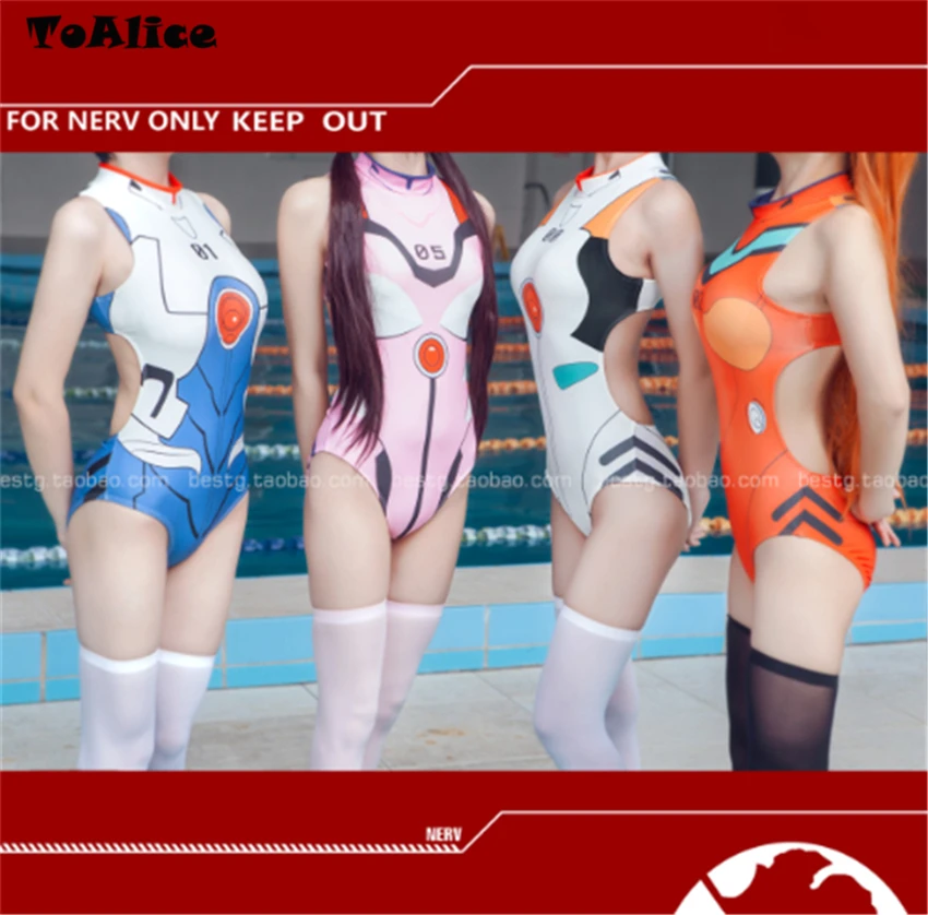 Сексуальные аниме Аска Лэнгли сорью (Evangelion EVA купальник с открытой спиной одежда