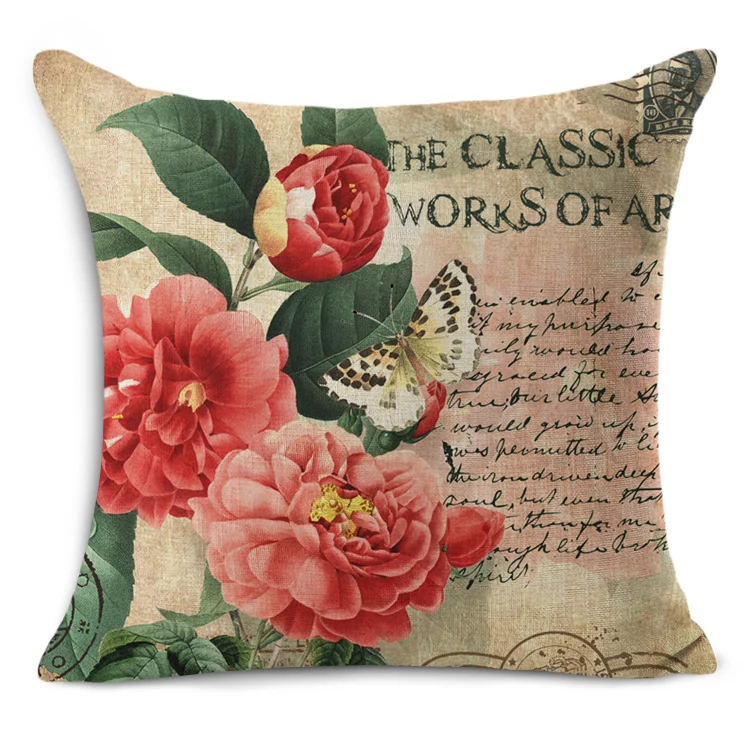 Американский кантри птица штамп бабочка Чехлы Декоративные Подушка для мангала