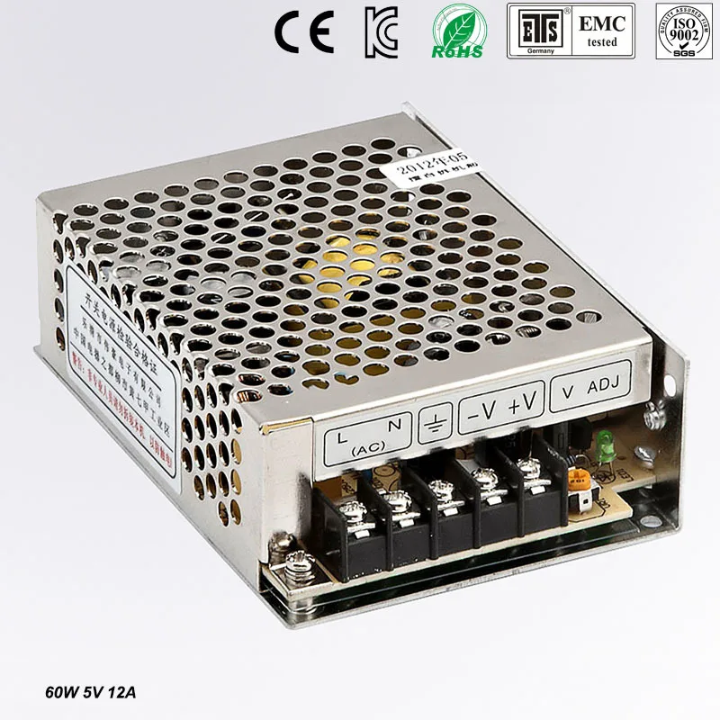 Small Volume Single Output mini size Switching power supply MS-60-5 60W 5V 12A ac dc converte | Обустройство дома