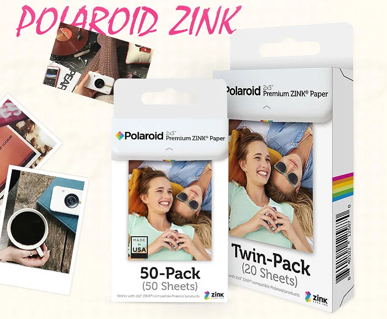 50 листов 2x3 дюйма Премиум ZINK пленка фотобумага для Snap Touch Z2300 SocialMatic Zip мобильный мгновенный принтер