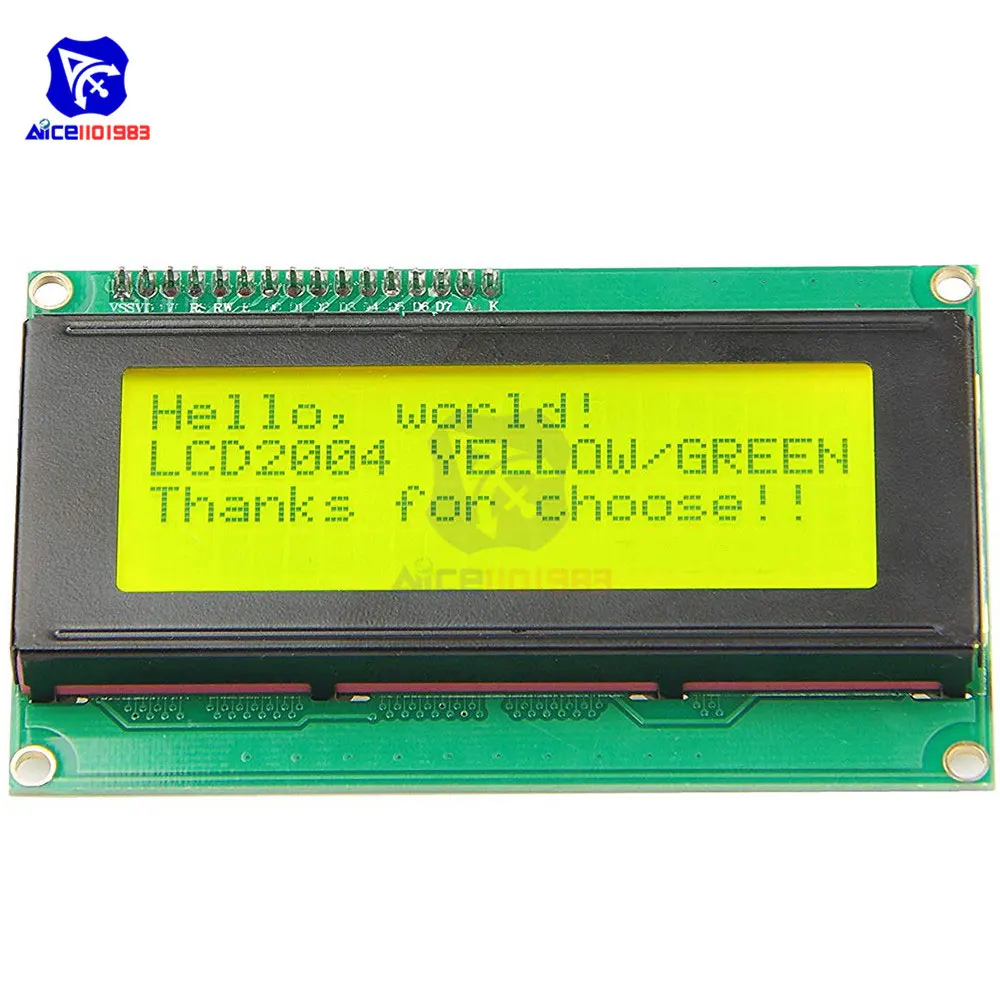 Цвет: желтый 2004 20x4 ЖК-дисплей модуль для Arduino UNO Mega R3 - Цвет: Цвет: желтый
