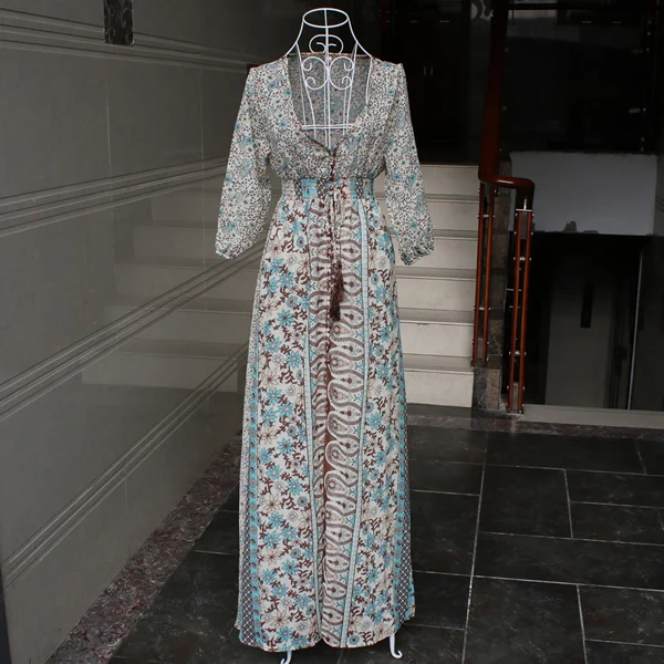 Женское длинное платье boho шифоновое винтажное в стиле бохо лето 2017|boho maxi dress|maxi dress