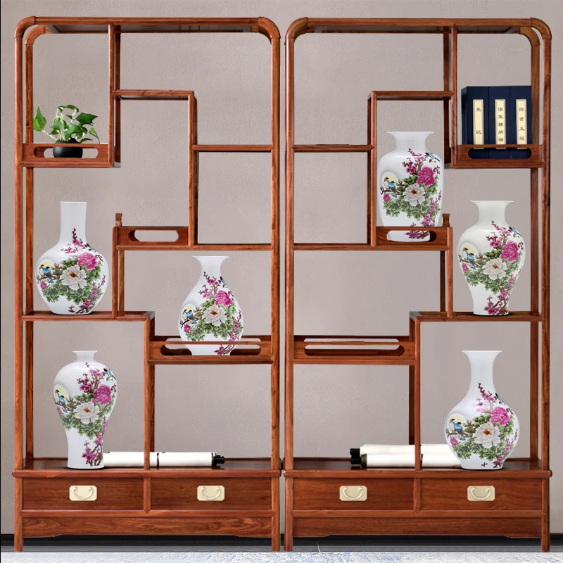 Керамическая ваза Цзиндэчжэнь фарфоровая в виде Луны птицы Современная гостиная