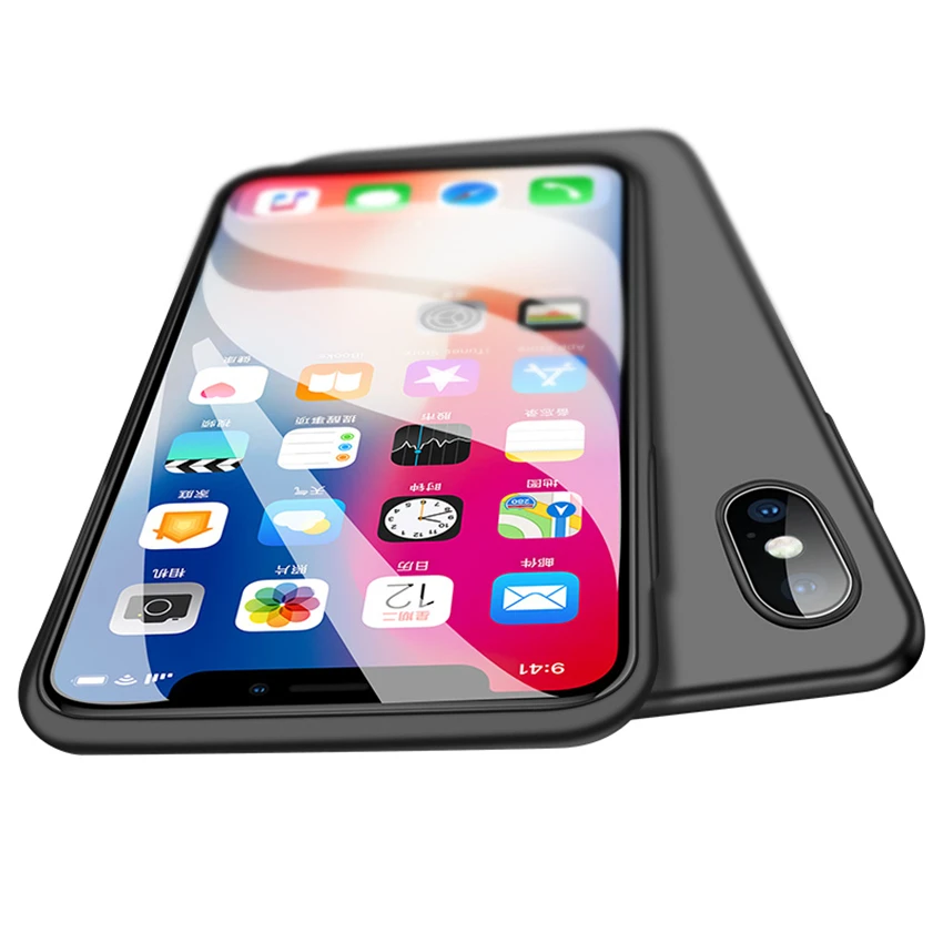 Простой чехол для телефона Тонкий матовый iPhone 7 8 Plus X Матовый Противоскользящий
