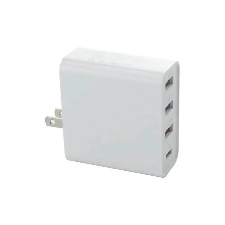 

4 ports PD Charger, Power adapter 48W Type-C & QC3.0 USB Wall Charger Power for 8 for Macbook iPhone, iPad Air/Pro/Mini