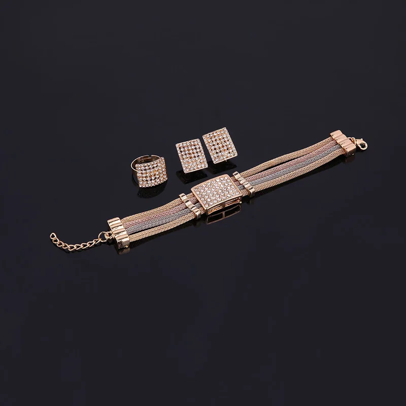 2018 модные высококачественные комплект ювелирных изделий в Дубае золотого цвета